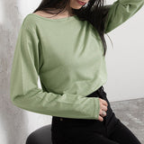 【メール便】バッククルーネックラメカットソー