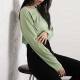 【メール便】バッククルーネックラメカットソー