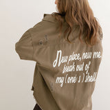 バックメッセージシャツ