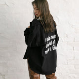 バックメッセージシャツ