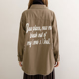 バックメッセージシャツ