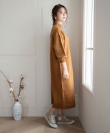 バックスリットニットワンピース