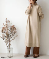 バックスリットニットワンピース