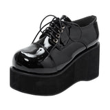 レースアップおでこパンプス【大きいサイズ有】