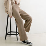 【メール便】千鳥柄アウトポケットセミフレアパンツ