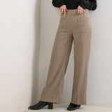 【メール便】千鳥柄アウトポケットセミフレアパンツ