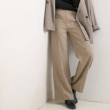 【メール便】千鳥柄アウトポケットセミフレアパンツ