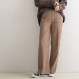 【メール便】千鳥柄アウトポケットセミフレアパンツ