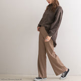 【メール便】千鳥柄アウトポケットセミフレアパンツ