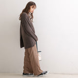 【メール便】千鳥柄アウトポケットセミフレアパンツ