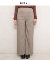 【メール便】千鳥柄アウトポケットセミフレアパンツ