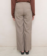 【メール便】千鳥柄アウトポケットセミフレアパンツ