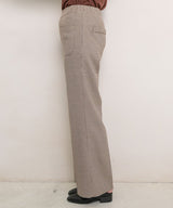 【メール便】千鳥柄アウトポケットセミフレアパンツ