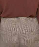 【メール便】千鳥柄アウトポケットセミフレアパンツ