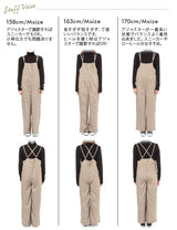 千鳥柄サロペット