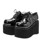 【新春セール】11cm厚底レースアップおでこパンプス