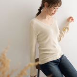 【メール便】ウォッシャブル選べるネックリブニット