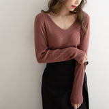 【メール便】ウォッシャブル選べるネックリブニット