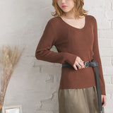 【メール便】ウォッシャブル選べるネックリブニット