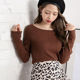 【メール便】ウォッシャブル選べるネックリブニット