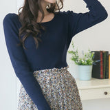 【メール便】ウォッシャブル選べるネックリブニット