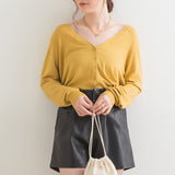 【メール便】ウォッシャブル選べる丈カーディガン【ニット】