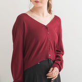 【メール便】ウォッシャブル選べる丈カーディガン【ニット】