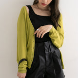 【メール便】ウォッシャブル選べる丈カーディガン【ニット】