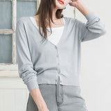 【メール便】ウォッシャブル選べる丈カーディガン【ニット】