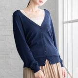 【メール便】ウォッシャブル選べる丈カーディガン【ニット】