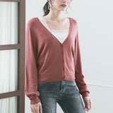 【メール便】ウォッシャブル選べる丈カーディガン【ニット】