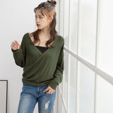 前後2WAYウォッシャブルカシュクールニット
