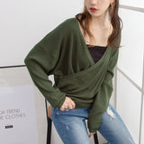 前後2WAYウォッシャブルカシュクールニット