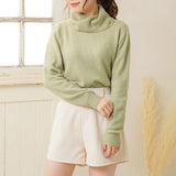 もちもちタートルネックニットトップス
