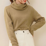 もちもちタートルネックニットトップス