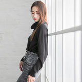 もちもちタートルネックニットトップス