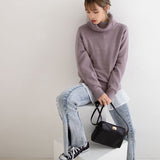 もちもちタートルネックニットトップス