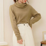 もちもちタートルネックニットトップス