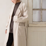 ダブルフェイスロングガウンコート