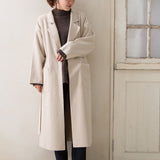 ダブルフェイスロングガウンコート