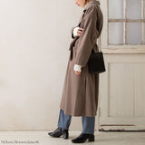 ダブルフェイスロングガウンコート