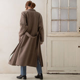 ダブルフェイスロングガウンコート