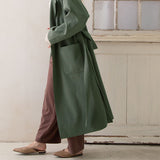 ダブルフェイスロングガウンコート