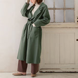 ダブルフェイスロングガウンコート