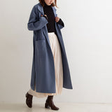 ダブルフェイスロングガウンコート