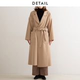 ダブルフェイスロングガウンコート