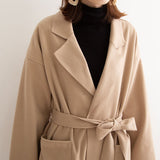 ダブルフェイスロングガウンコート