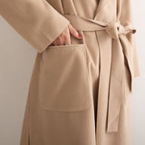 ダブルフェイスロングガウンコート