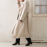 ダブルフェイスロングガウンコート