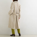 バックタックダブルフェイステーラードコート